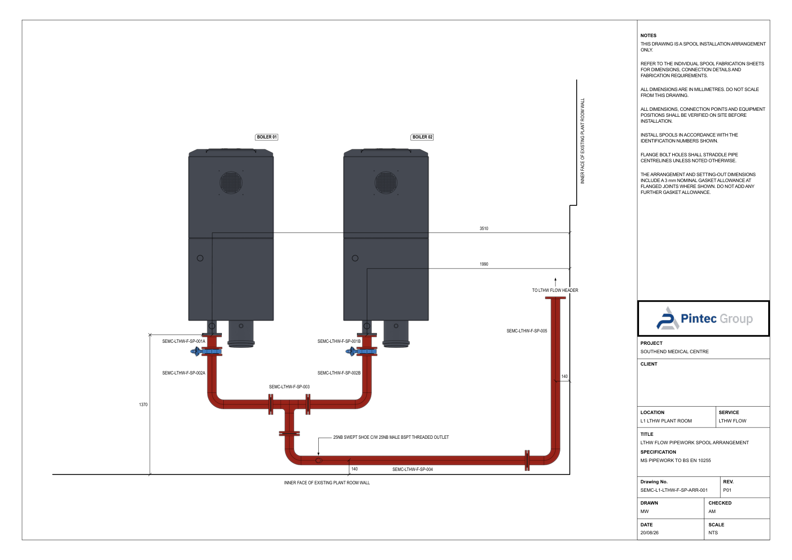 Boiler Flow Arrangement drawing sheet