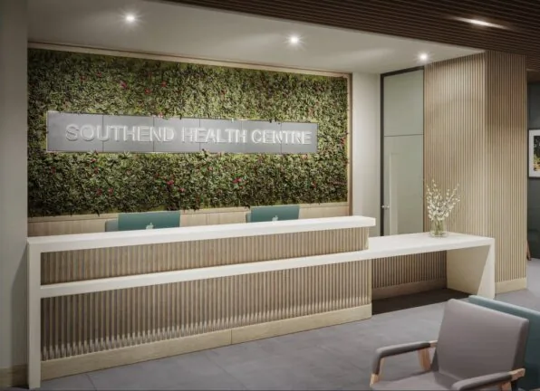Reception area at Southend Community Diagnostic Centre